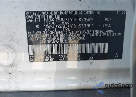 2024 Toyota Rav4 Xle from USA, damaged, VIN 2T3P1RFV5RW440033